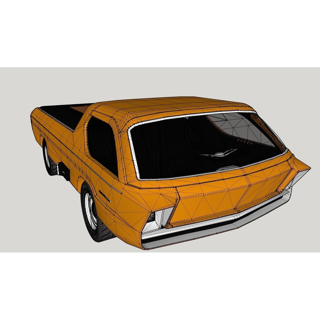 Dodge Deora 3D Model – Low Poly Concept Car, FBX, OBJ, V-Ray - View 8
