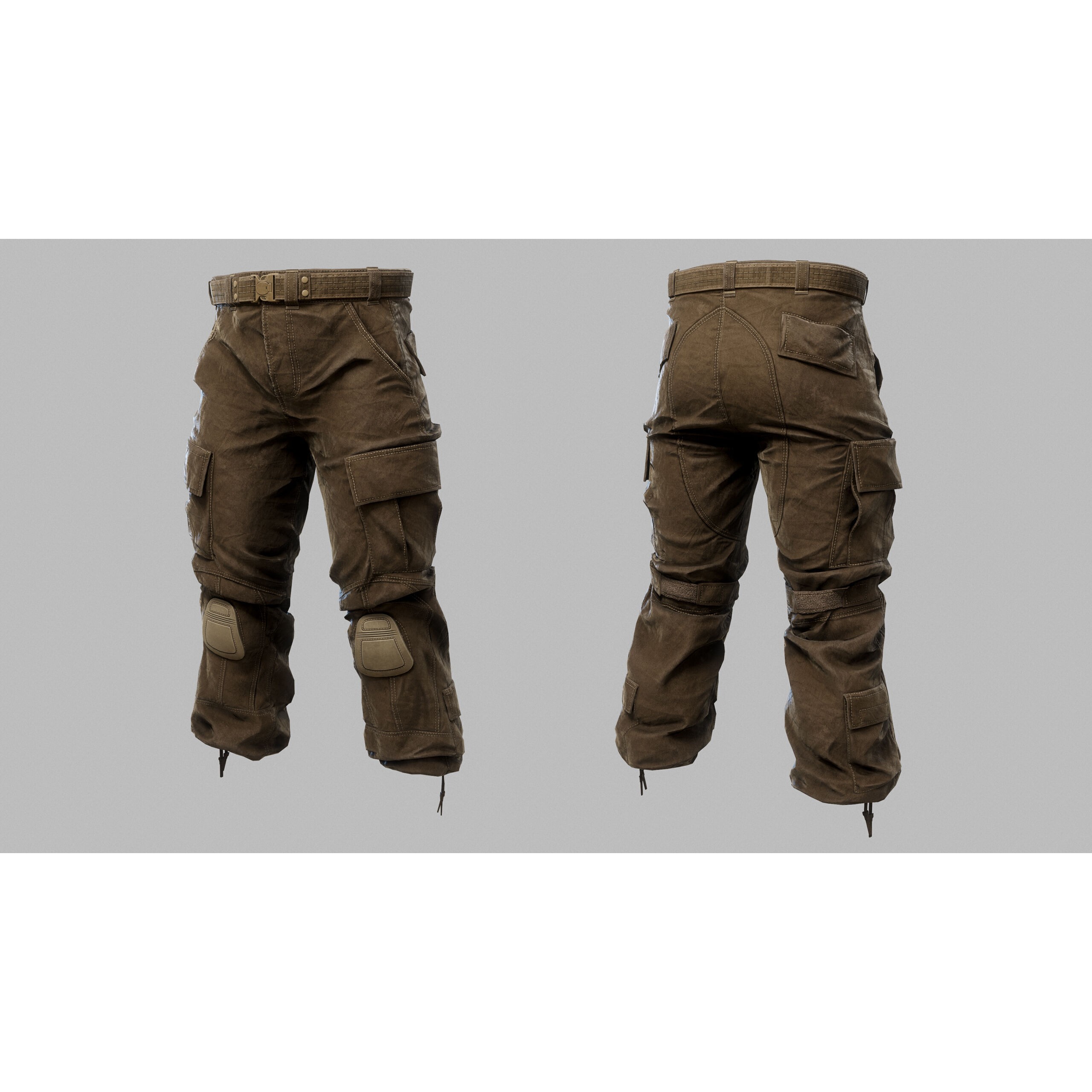 Tactical Pant - Low-Poly Game-Ready 3D Model - View 10