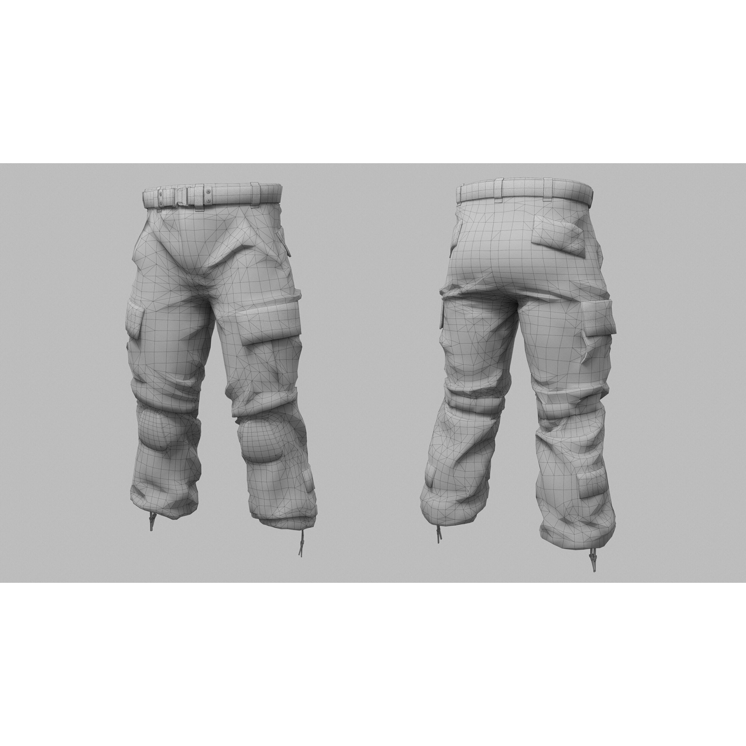 Tactical Pant - Low-Poly Game-Ready 3D Model - View 14
