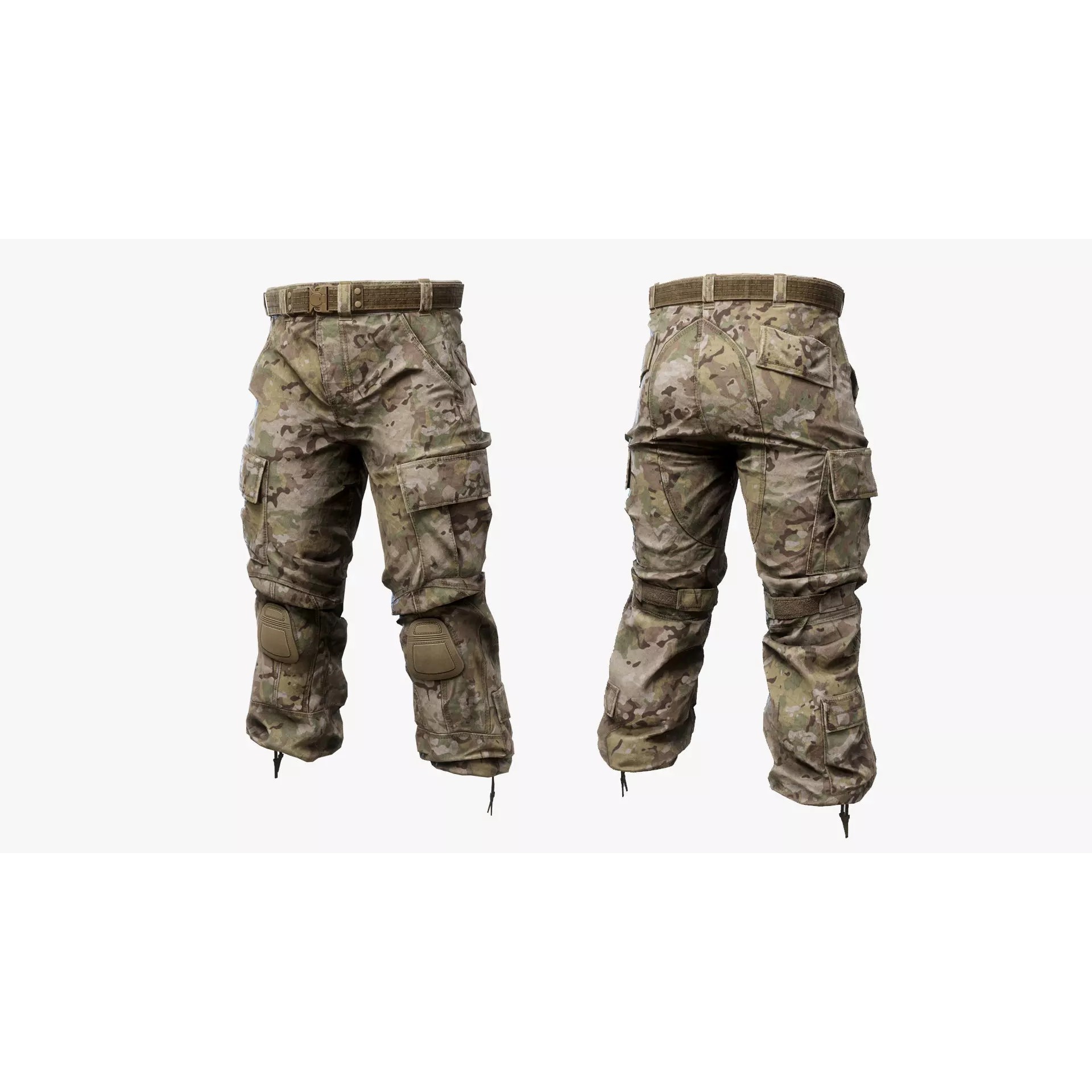 Tactical Pant - Low-Poly Game-Ready 3D Model - View 2
