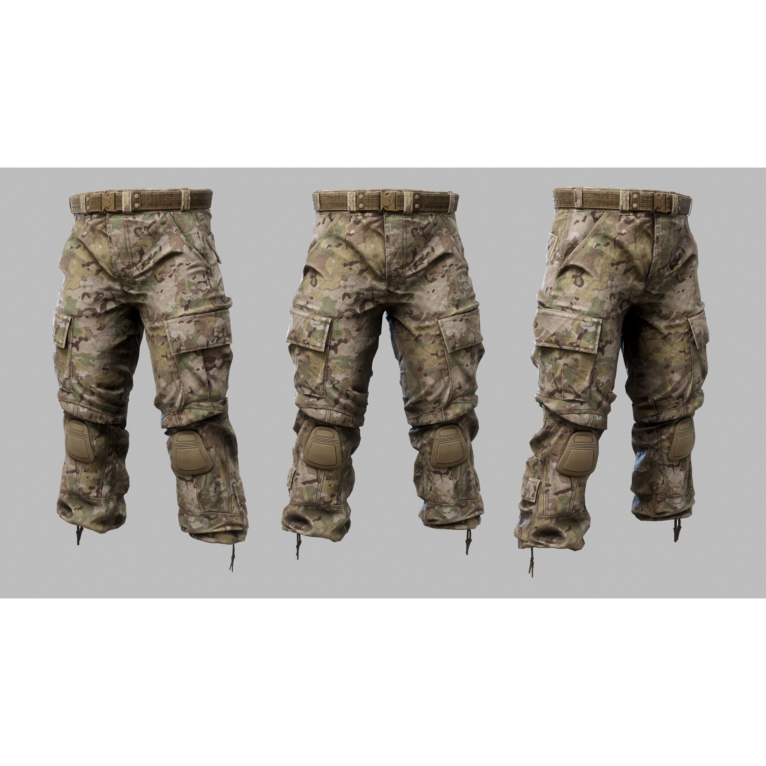 Tactical Pant - Low-Poly Game-Ready 3D Model - View 3