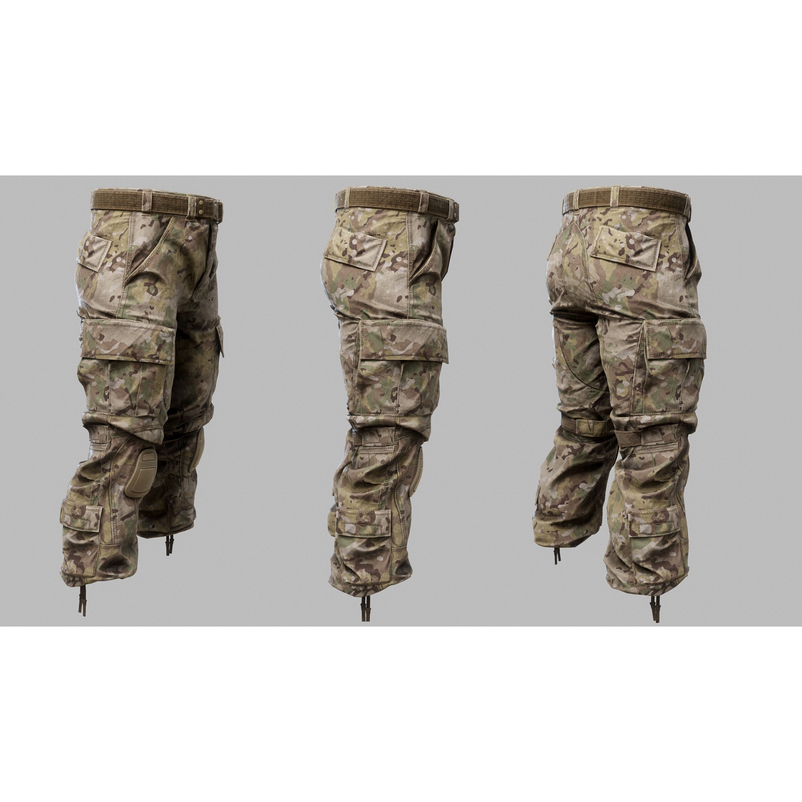 Tactical Pant - Low-Poly Game-Ready 3D Model - View 4