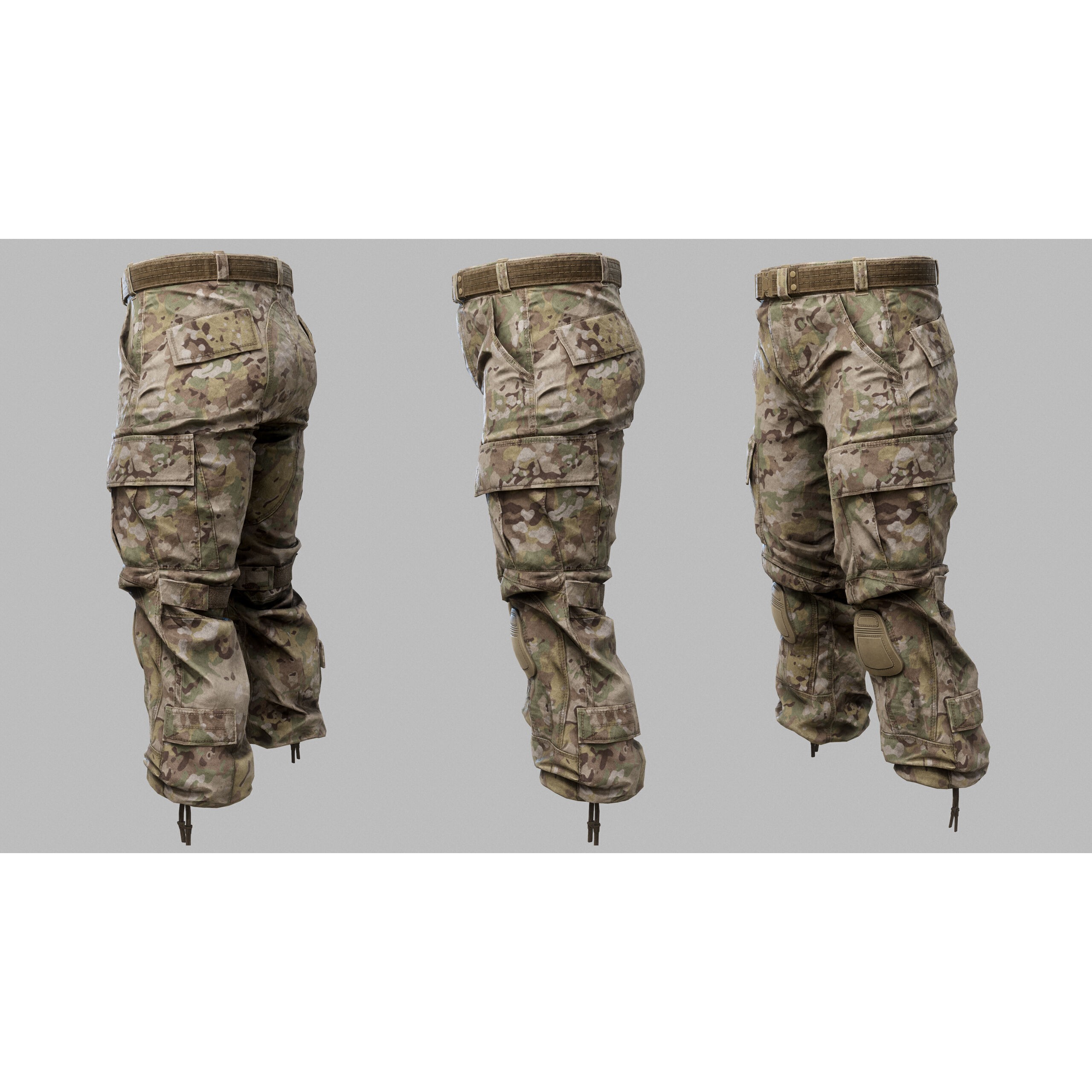 Tactical Pant - Low-Poly Game-Ready 3D Model - View 6