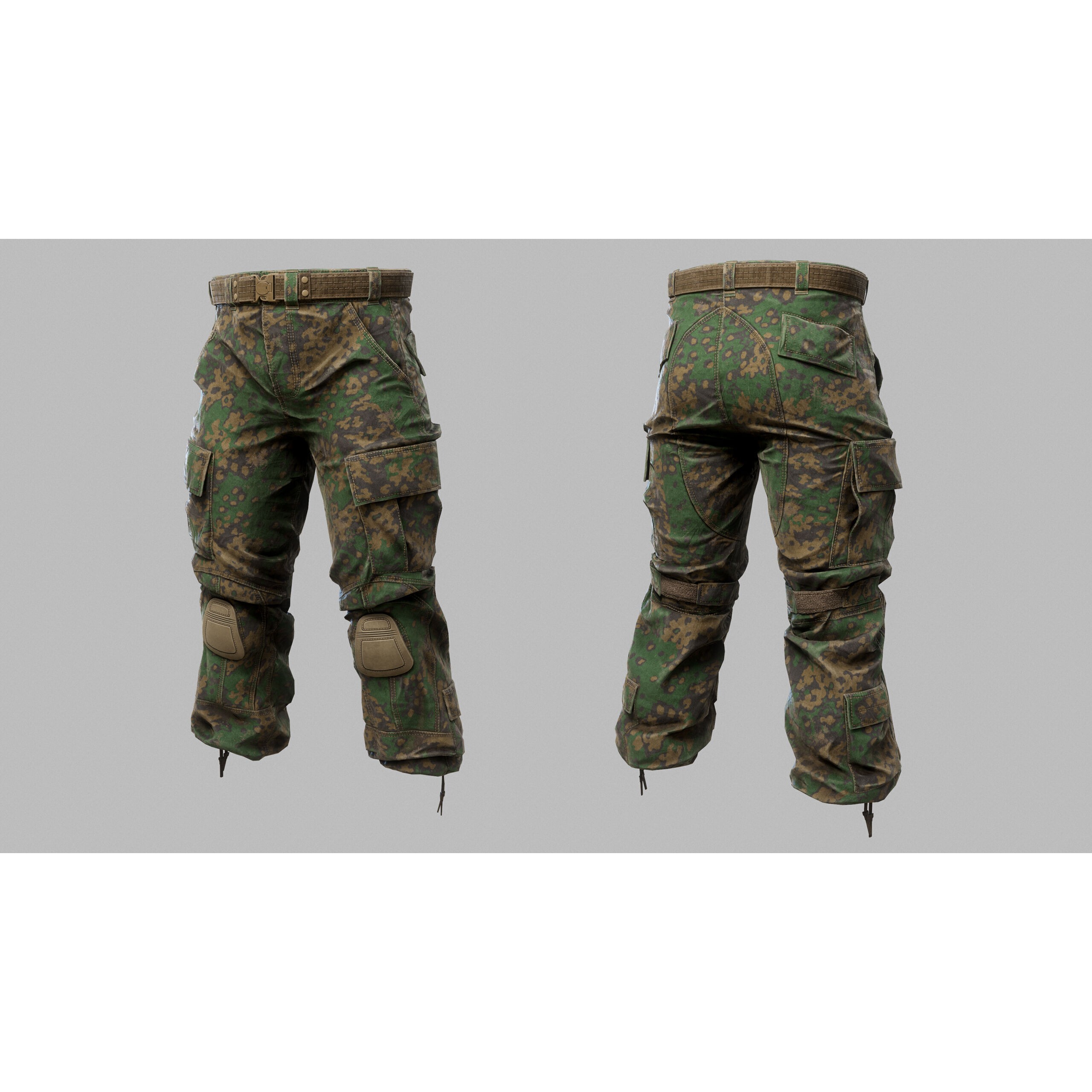 Tactical Pant - Low-Poly Game-Ready 3D Model - View 7