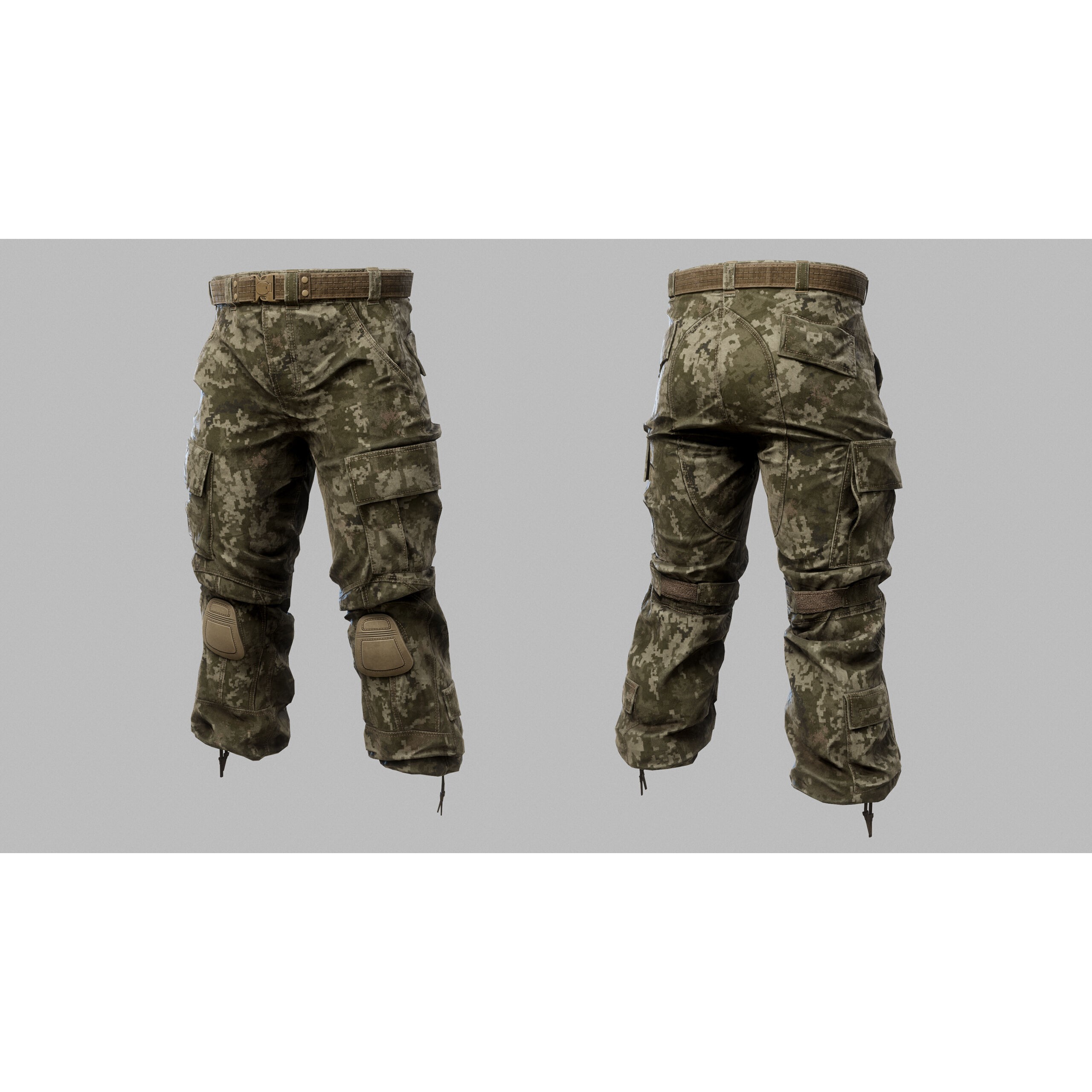 Tactical Pant - Low-Poly Game-Ready 3D Model - View 8