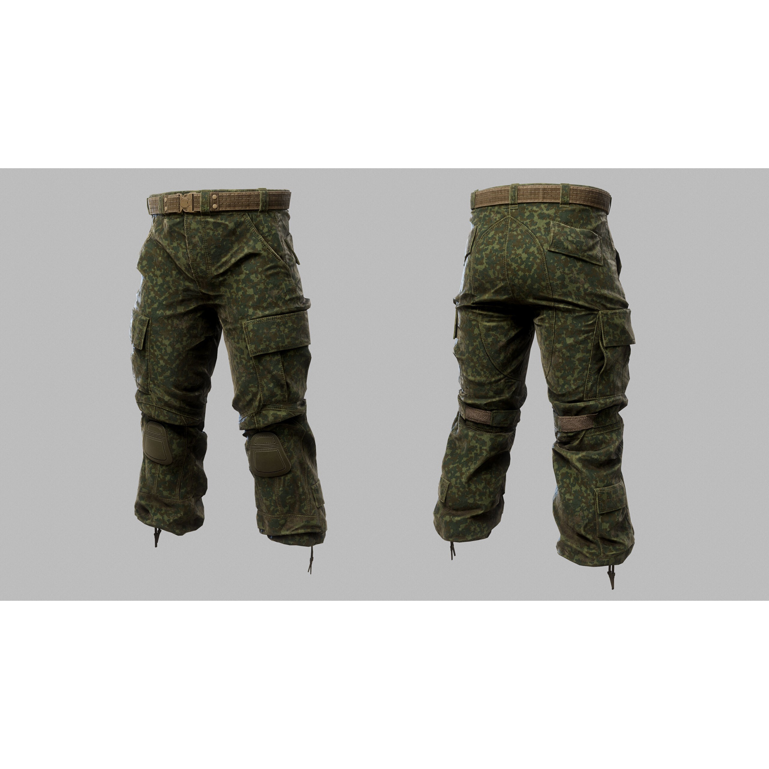 Tactical Pant - Low-Poly Game-Ready 3D Model - View 9