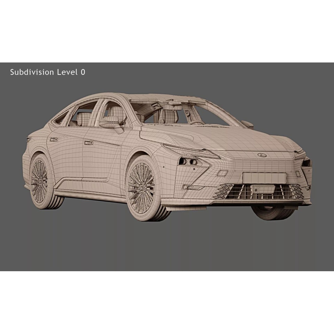 2026 Lexus ES 500e 3D Model – Photorealistic High-Detail Car Asset, FBX - View 30