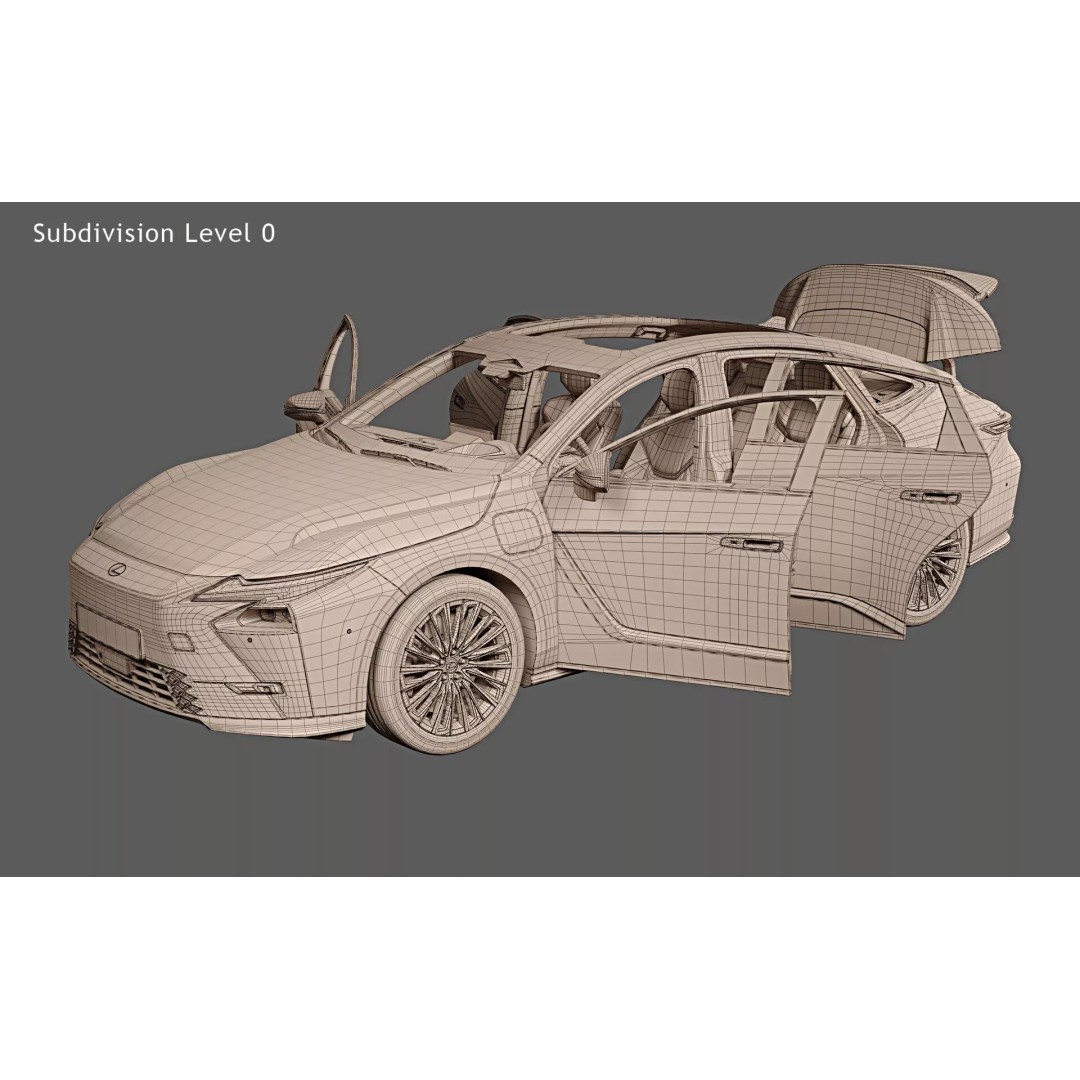 2026 Lexus ES 500e 3D Model – Photorealistic High-Detail Car Asset, FBX - View 32