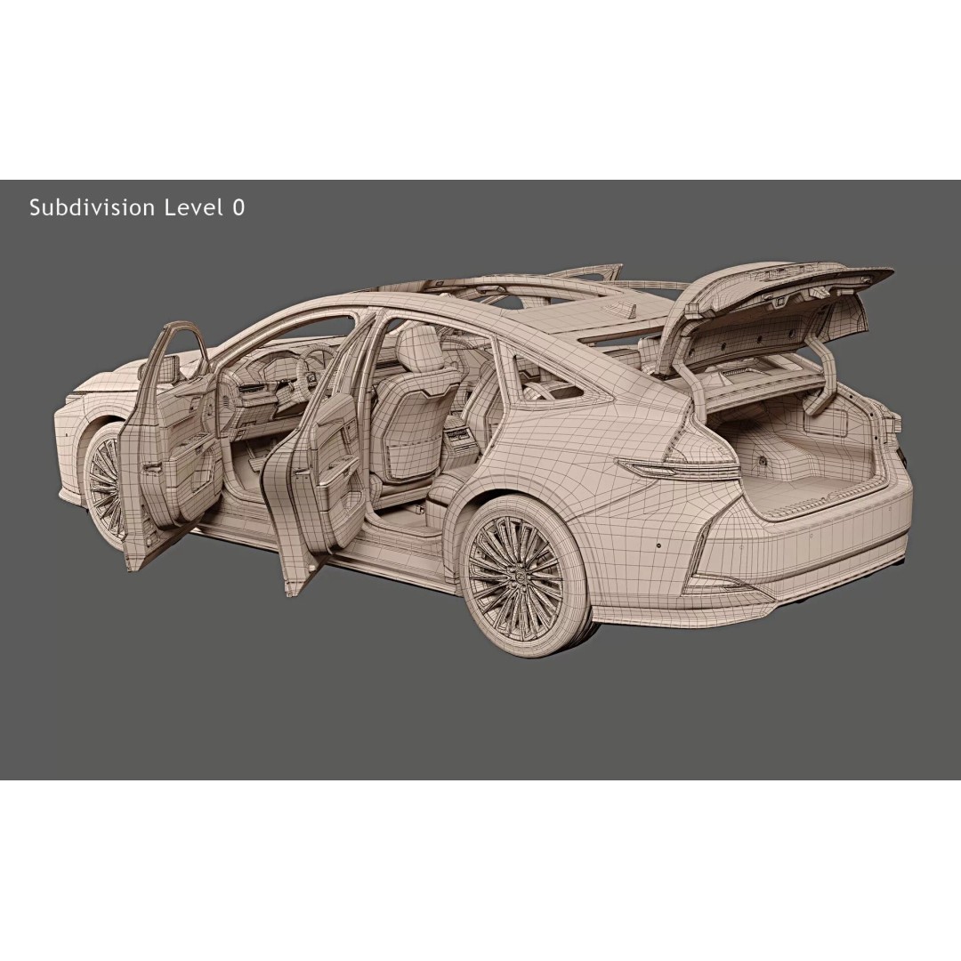 2026 Lexus ES 500e 3D Model – Photorealistic High-Detail Car Asset, FBX - View 33
