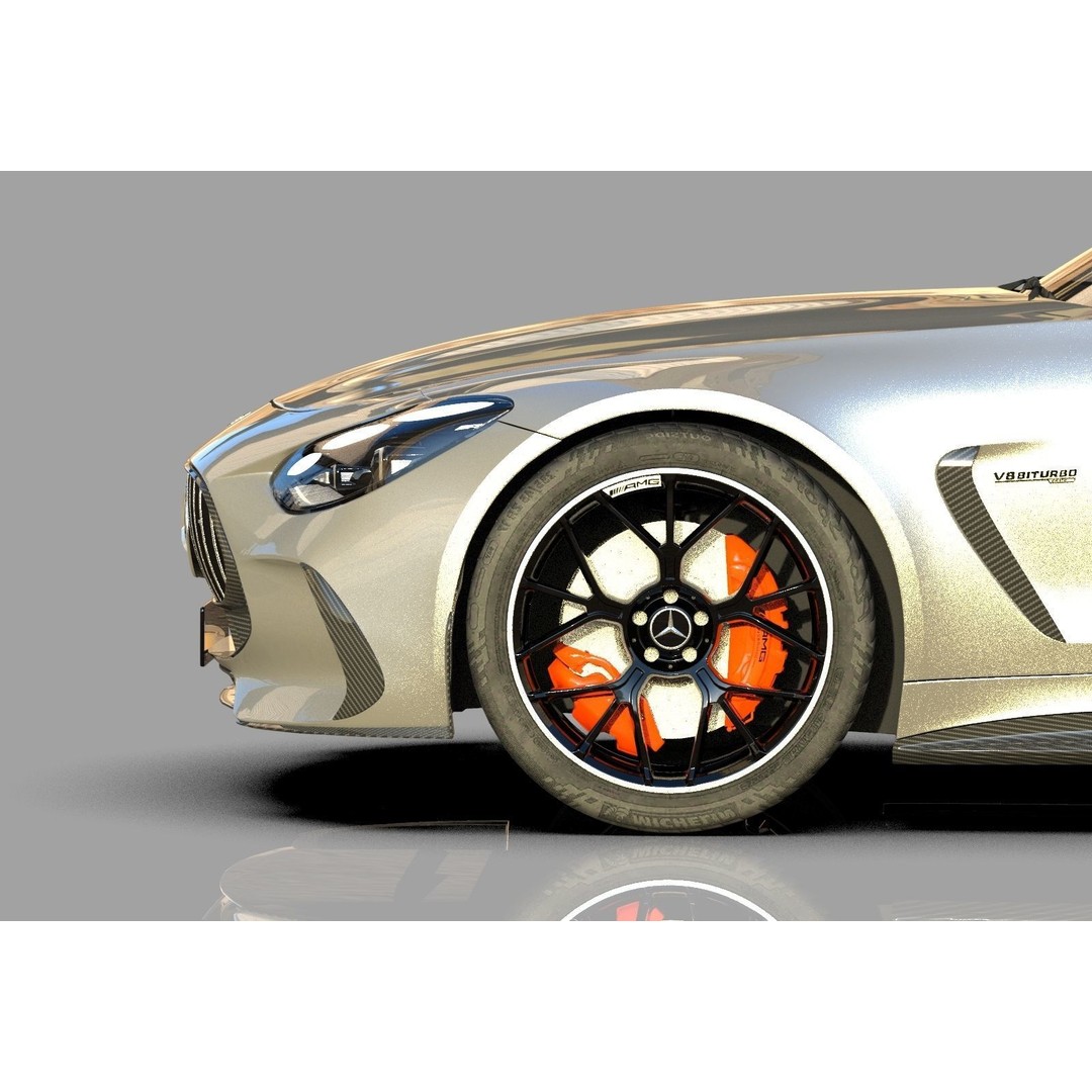 Mercedes Benz AMG GT 2024 3D Model – High Poly Vehicle Asset, FBX, OBJ, Blender - View 16