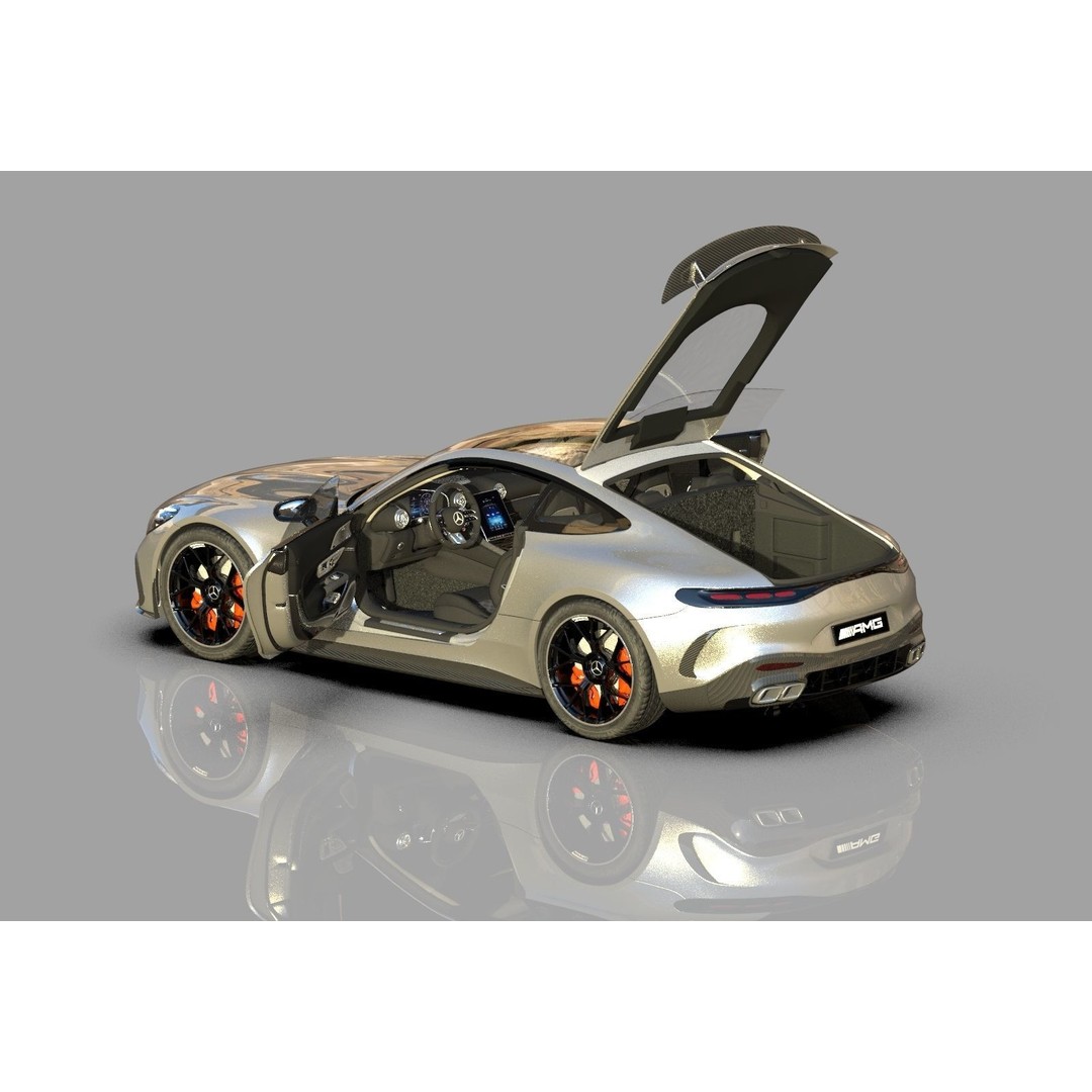 Mercedes Benz AMG GT 2024 3D Model – High Poly Vehicle Asset, FBX, OBJ, Blender - View 17