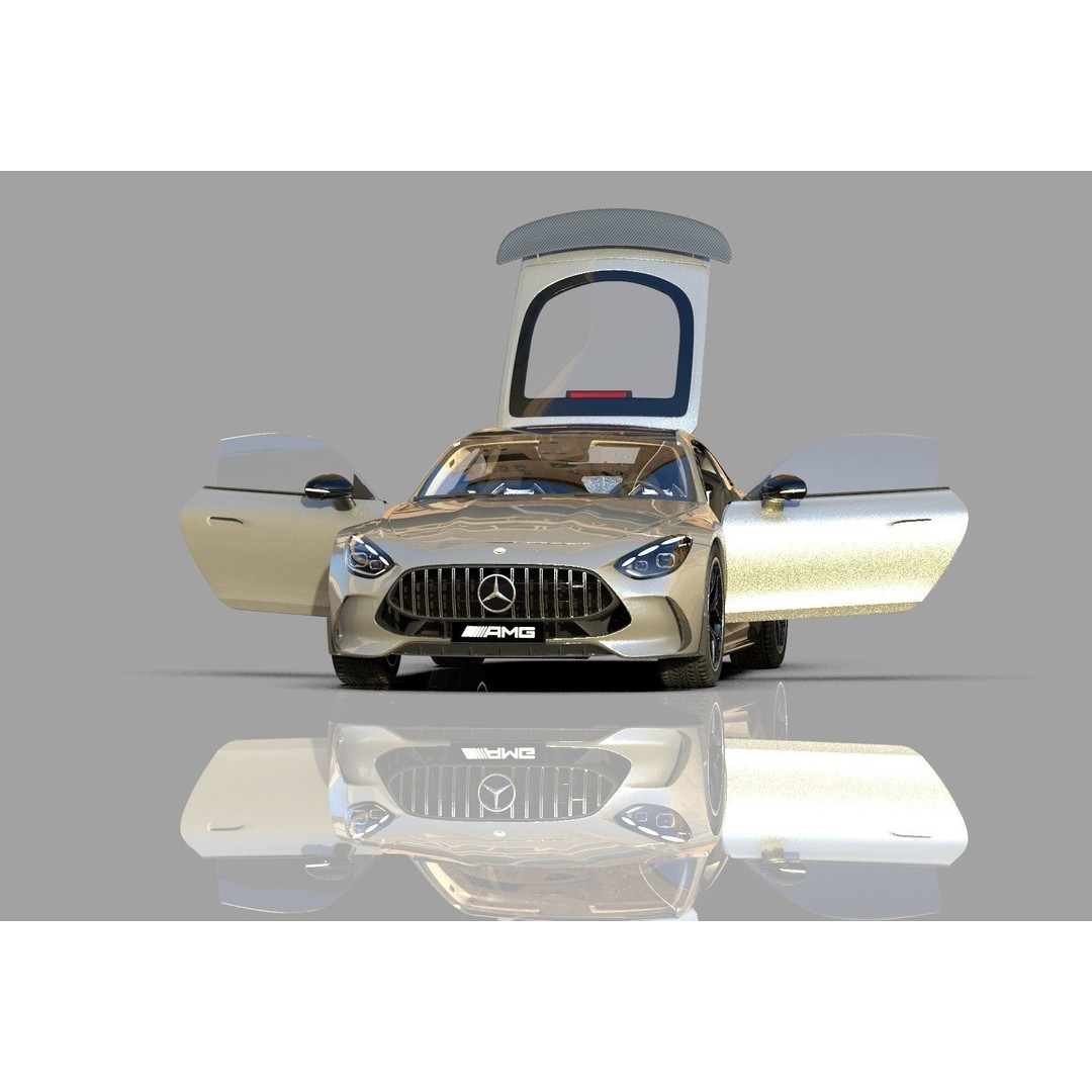 Mercedes Benz AMG GT 2024 3D Model – High Poly Vehicle Asset, FBX, OBJ, Blender - View 18