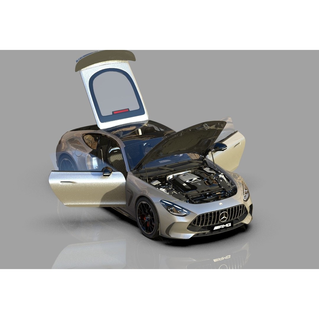 Mercedes Benz AMG GT 2024 3D Model – High Poly Vehicle Asset, FBX, OBJ, Blender - View 19