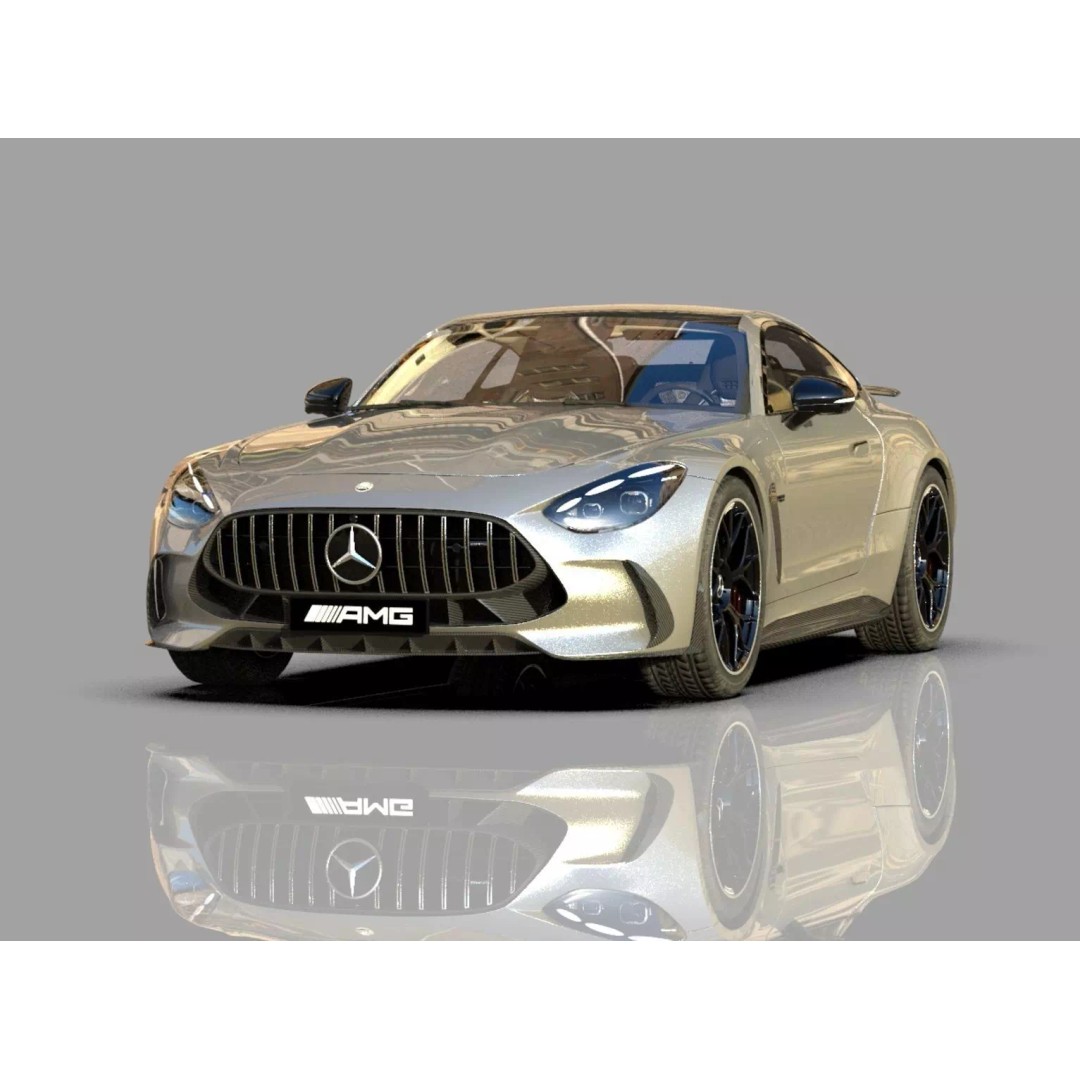 Mercedes Benz AMG GT 2024 3D Model – High Poly Vehicle Asset, FBX, OBJ, Blender - View 2