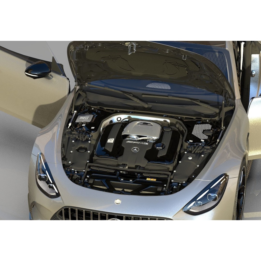 Mercedes Benz AMG GT 2024 3D Model – High Poly Vehicle Asset, FBX, OBJ, Blender - View 20