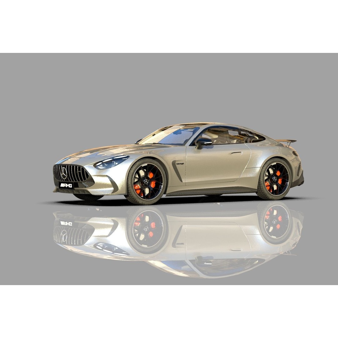 Mercedes Benz AMG GT 2024 3D Model – High Poly Vehicle Asset, FBX, OBJ, Blender - View 3