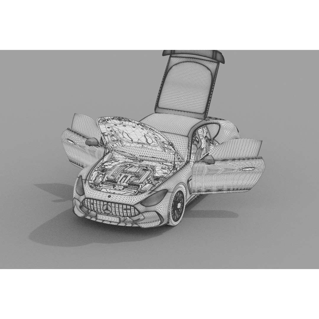 Mercedes Benz AMG GT 2024 3D Model – High Poly Vehicle Asset, FBX, OBJ, Blender - View 42