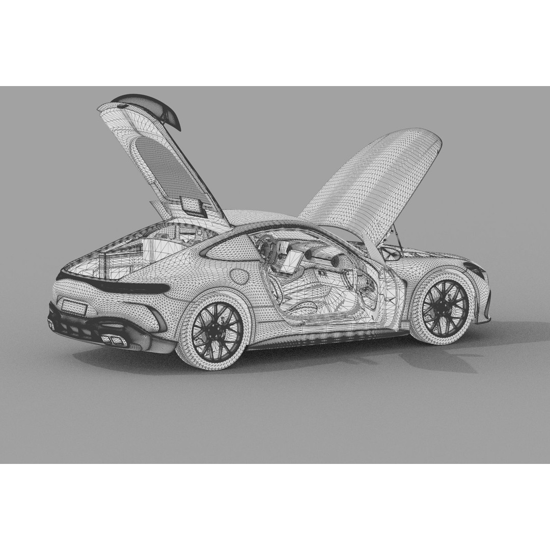 Mercedes Benz AMG GT 2024 3D Model – High Poly Vehicle Asset, FBX, OBJ, Blender - View 43