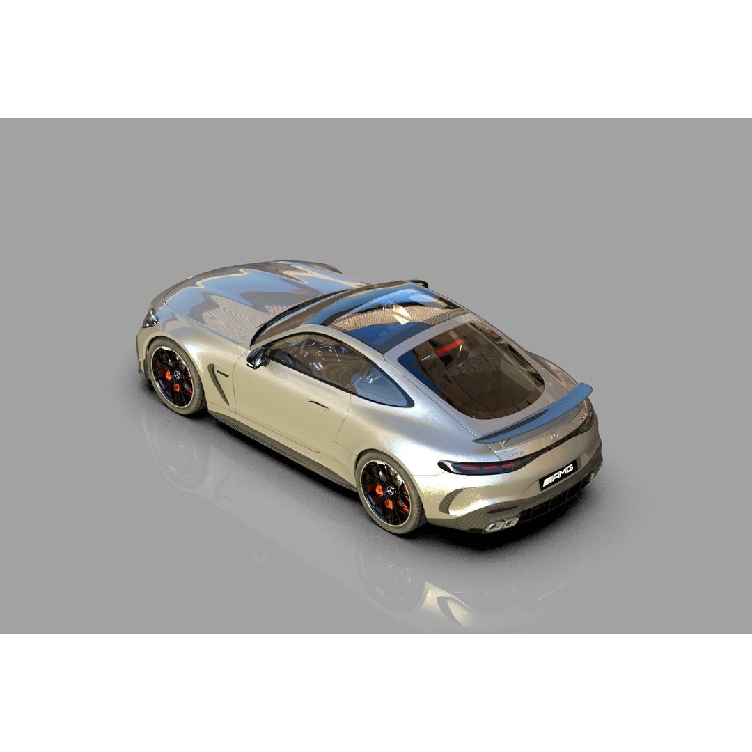 Mercedes Benz AMG GT 2024 3D Model – High Poly Vehicle Asset, FBX, OBJ, Blender - View 6