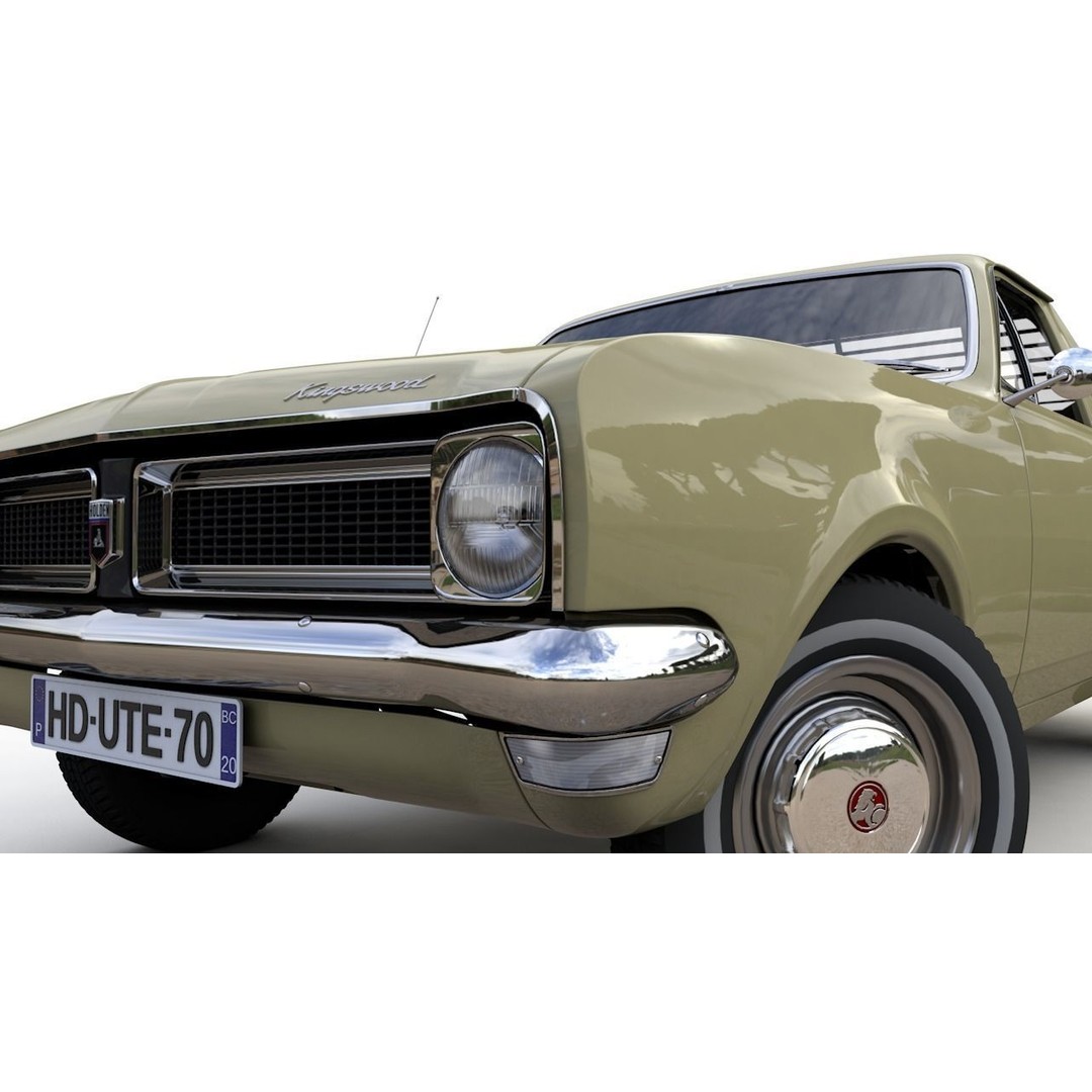 Holden HG Ute Kingswood 1970 3D Model – High Detail Game Asset, FBX - View 10