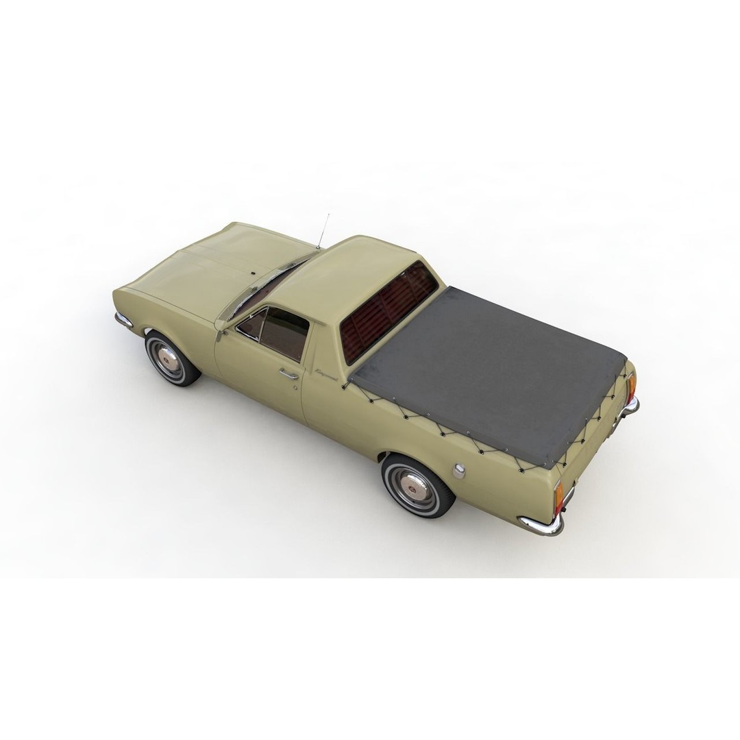 Holden HG Ute Kingswood 1970 3D Model – High Detail Game Asset, FBX - View 11
