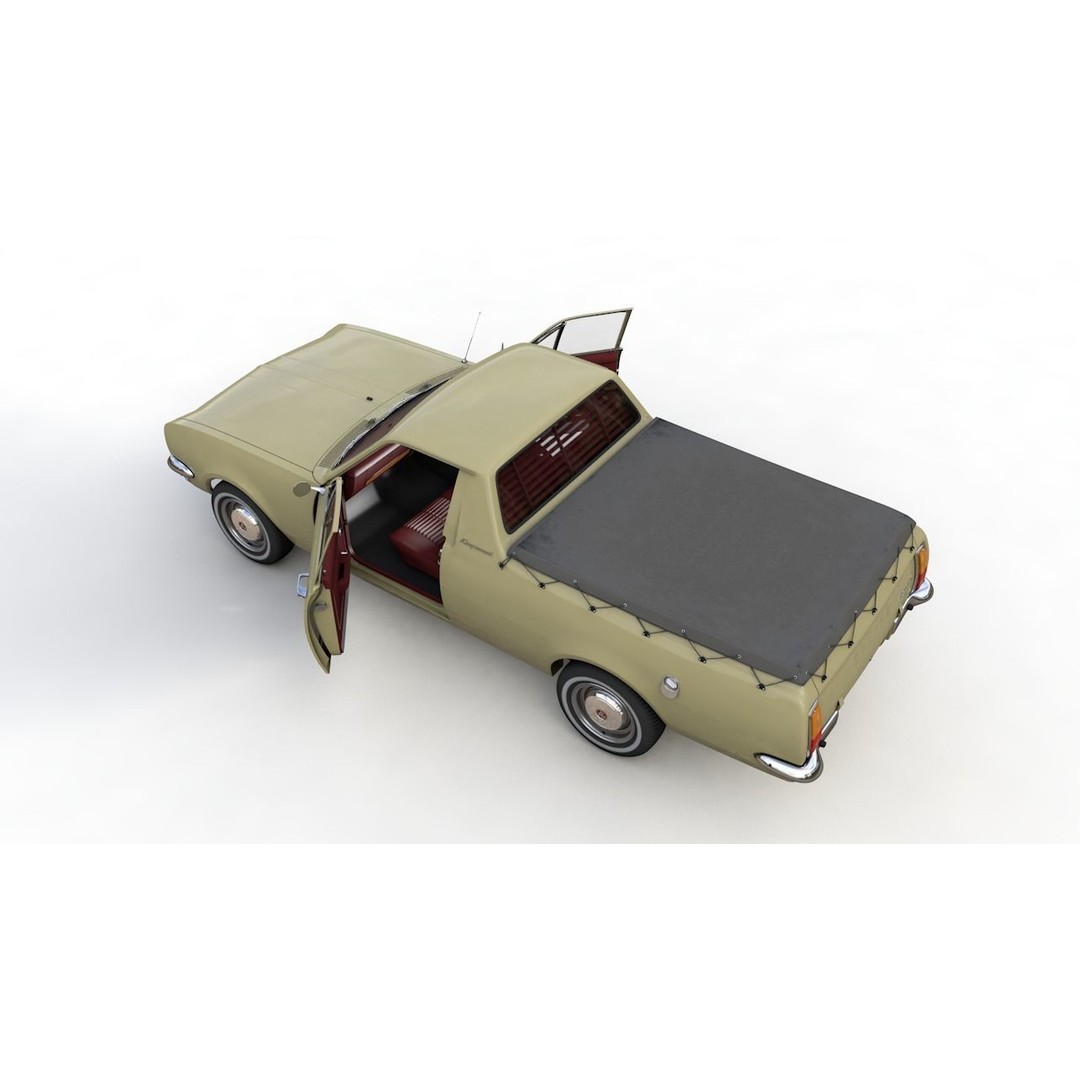 Holden HG Ute Kingswood 1970 3D Model – High Detail Game Asset, FBX - View 12