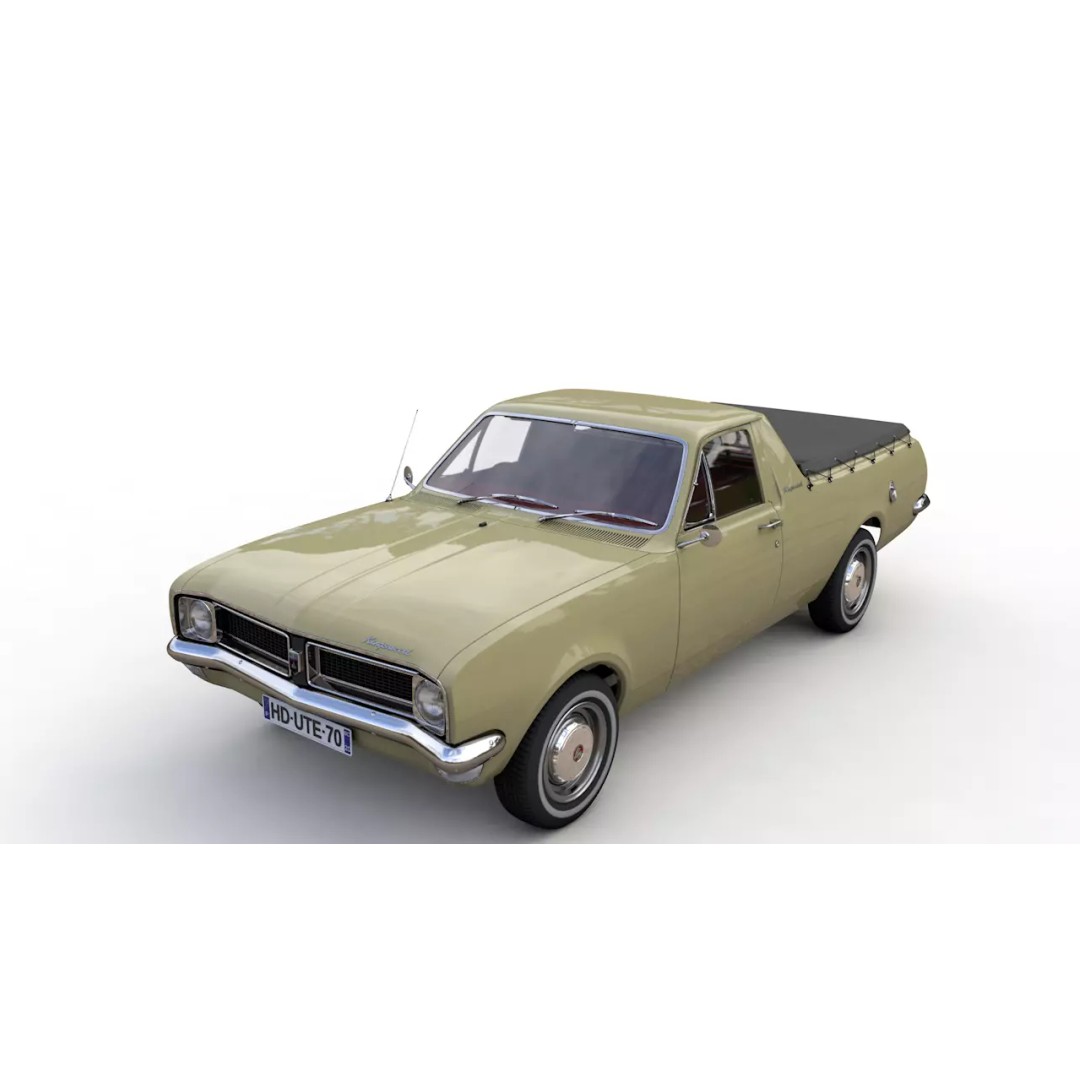 Holden HG Ute Kingswood 1970 3D Model – High Detail Game Asset, FBX - View 2
