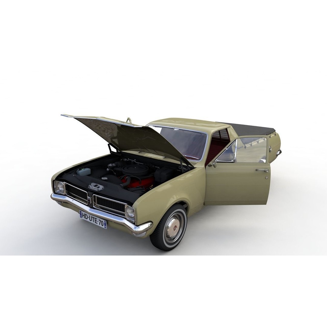 Holden HG Ute Kingswood 1970 3D Model – High Detail Game Asset, FBX - View 3