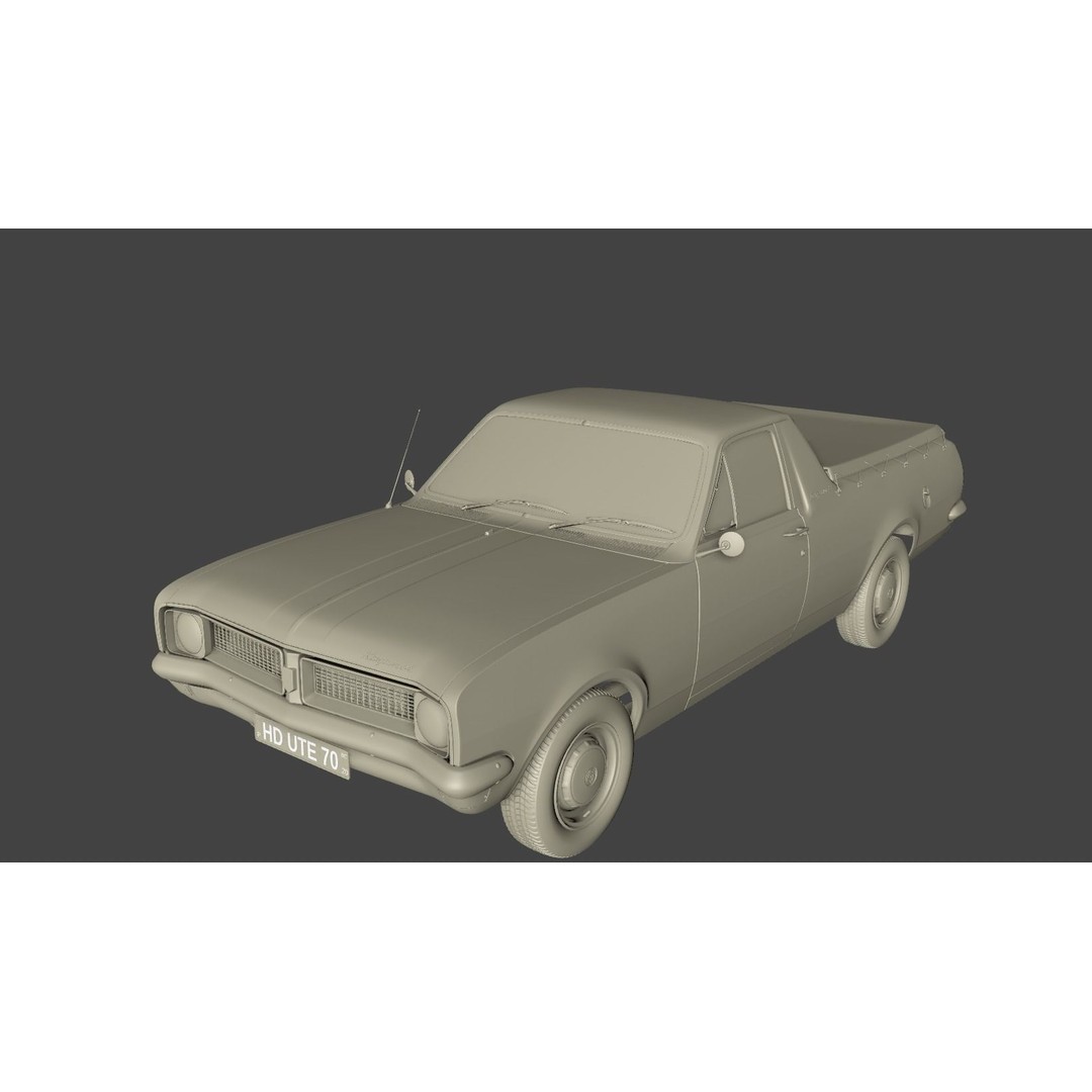 Holden HG Ute Kingswood 1970 3D Model – High Detail Game Asset, FBX - View 30