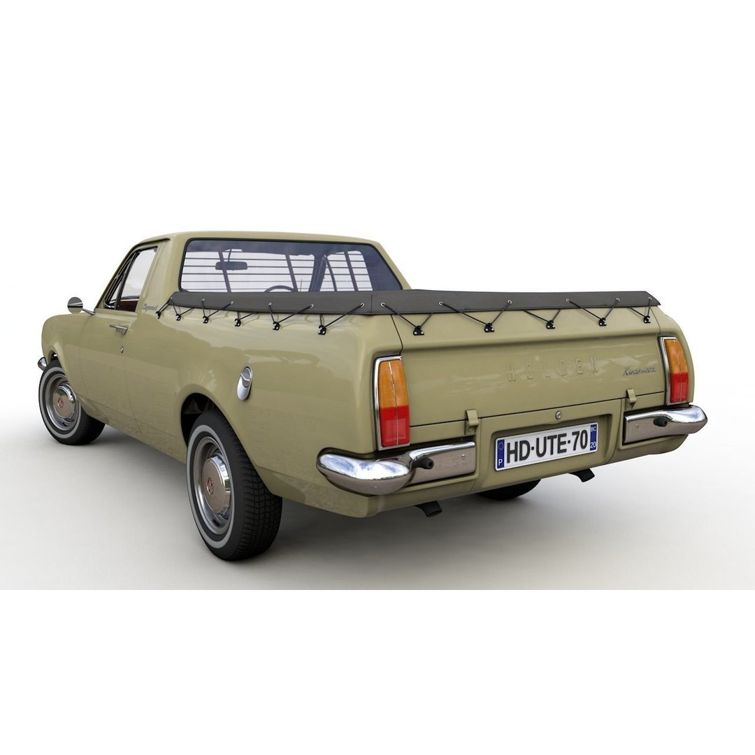 Holden HG Ute Kingswood 1970 3D Model – High Detail Game Asset, FBX - View 4