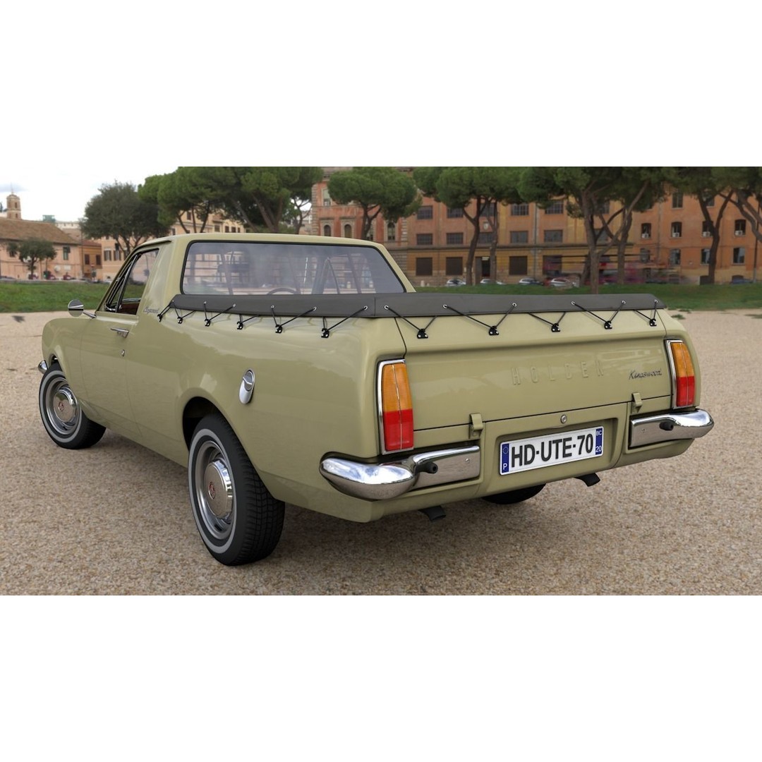 Holden HG Ute Kingswood 1970 3D Model – High Detail Game Asset, FBX - View 5