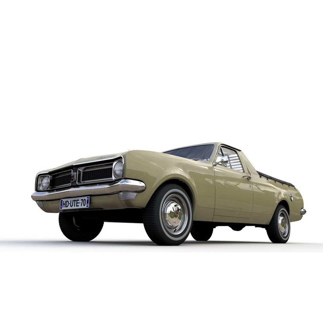 Holden HG Ute Kingswood 1970 3D Model – High Detail Game Asset, FBX - View 6
