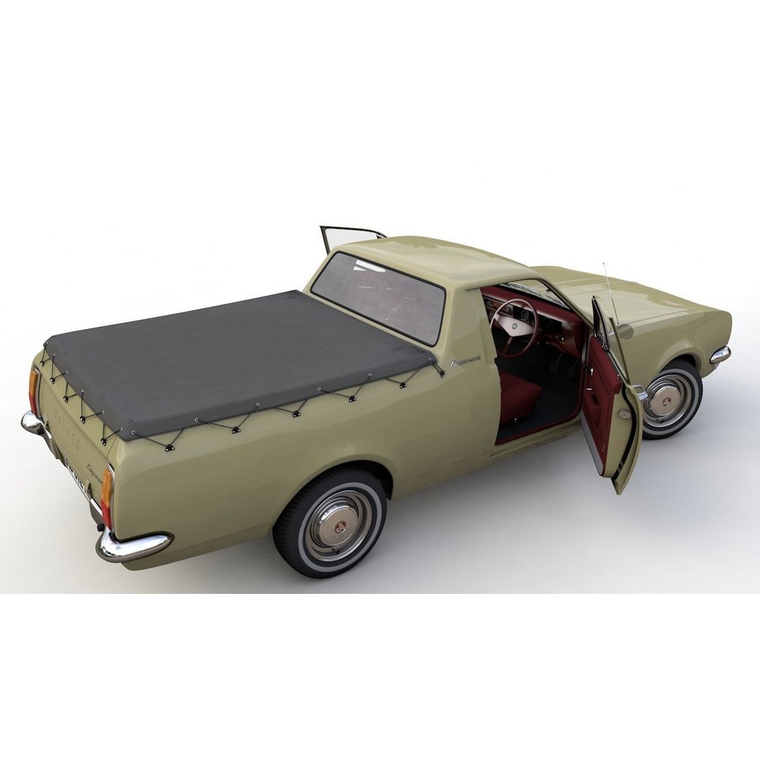 Holden HG Ute Kingswood 1970 3D Model – High Detail Game Asset, FBX - View 9