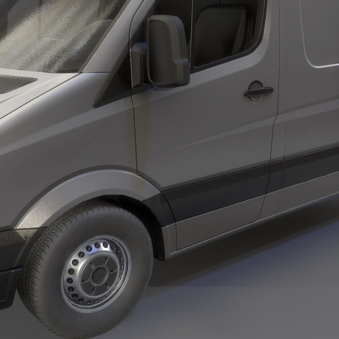 Delivery Van 3D Model – Low Poly Game Asset, FBX, PBR Textures - View 10