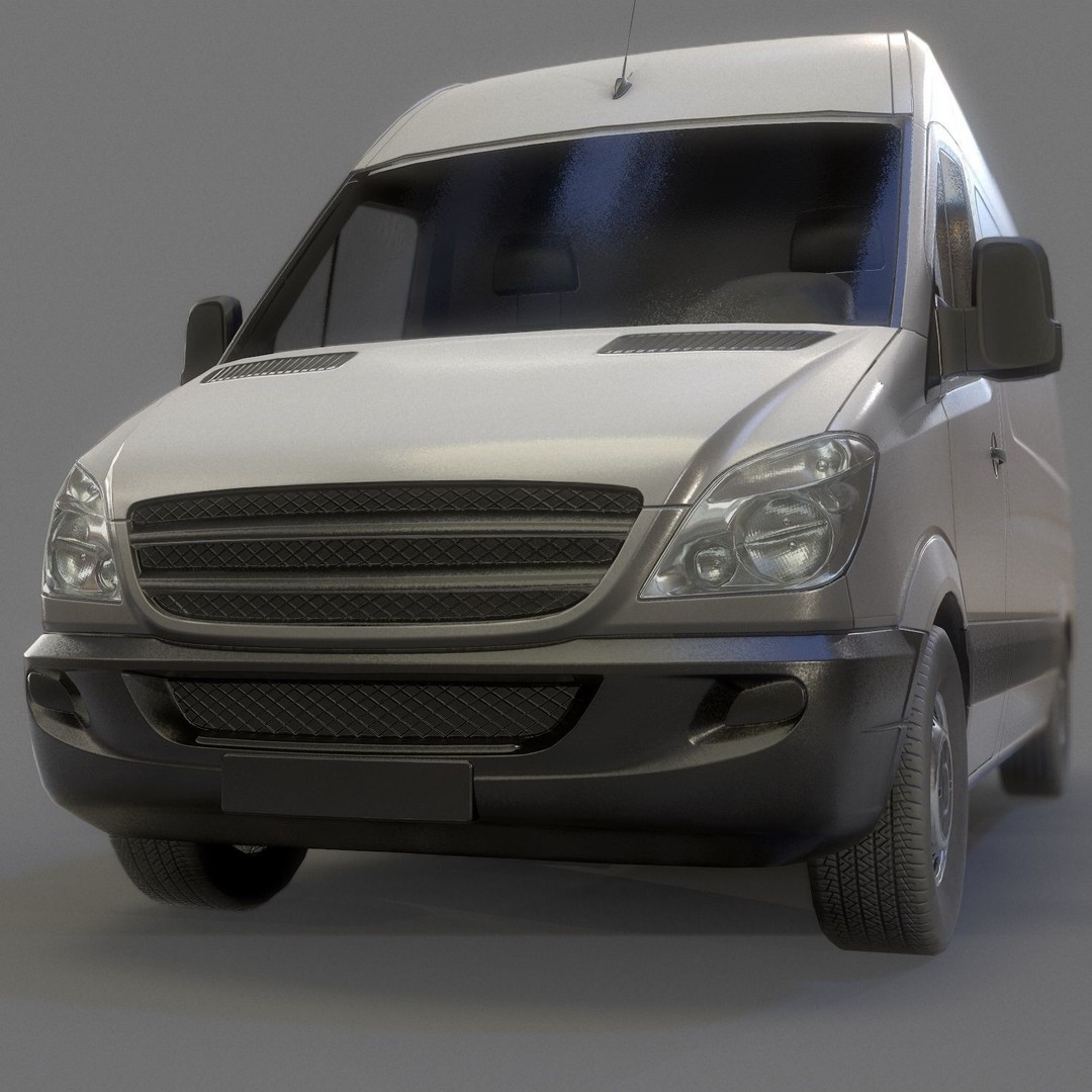 Delivery Van 3D Model – Low Poly Game Asset, FBX, PBR Textures - View 12