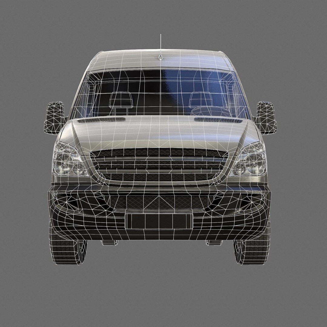 Delivery Van 3D Model – Low Poly Game Asset, FBX, PBR Textures - View 15