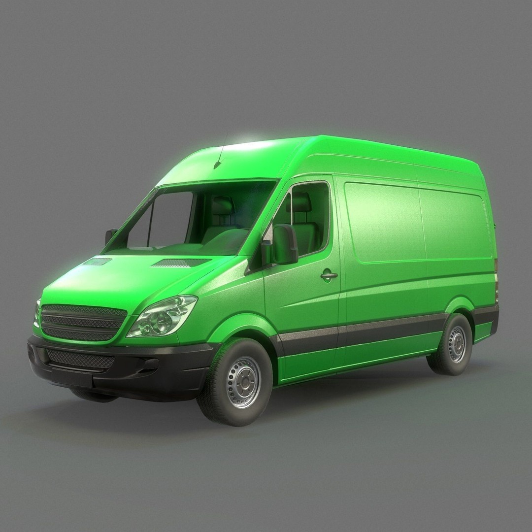 Delivery Van 3D Model – Low Poly Game Asset, FBX, PBR Textures - View 18