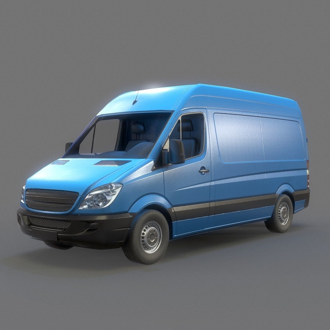 Delivery Van 3D Model – Low Poly Game Asset, FBX, PBR Textures - View 20
