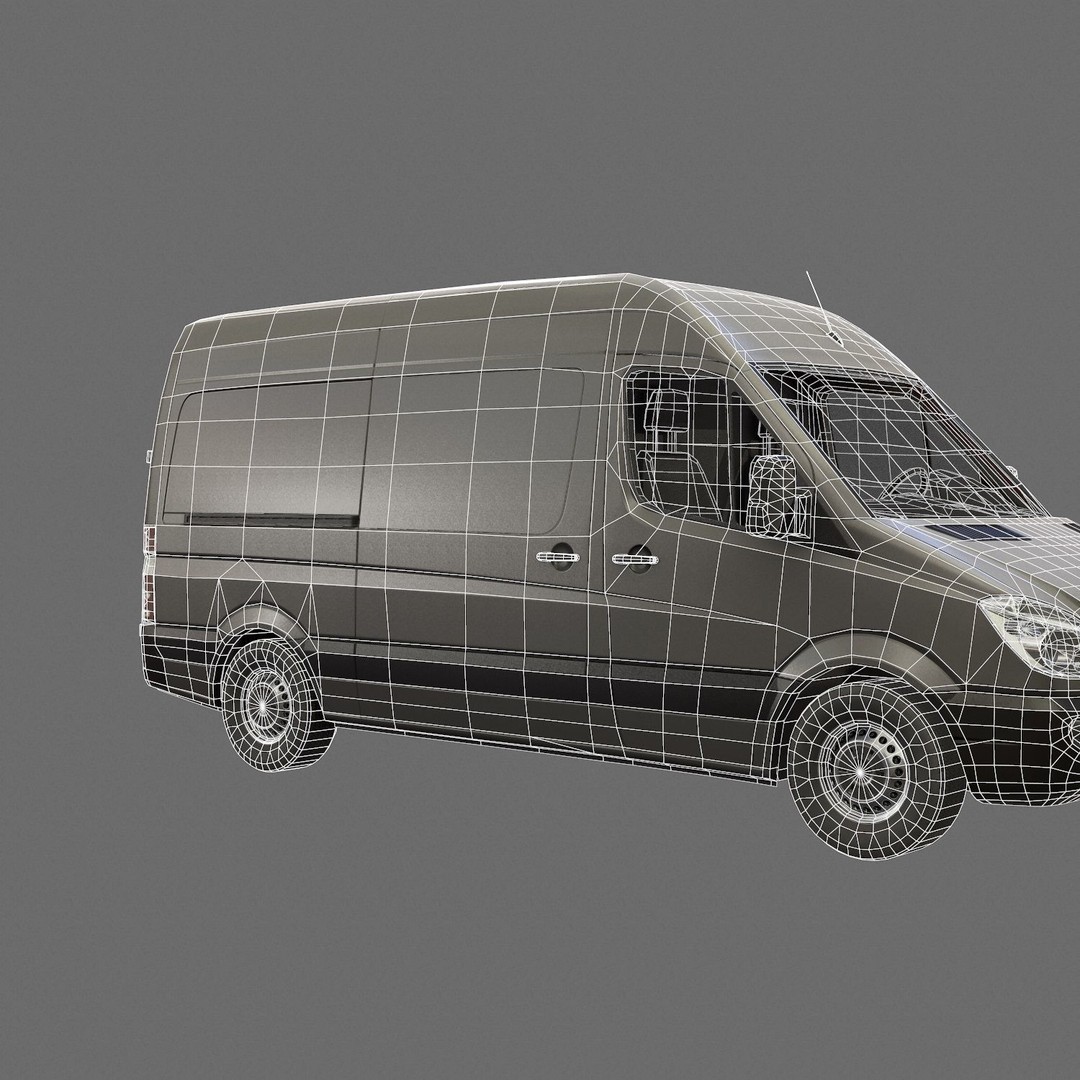 Delivery Van 3D Model – Low Poly Game Asset, FBX, PBR Textures - View 21