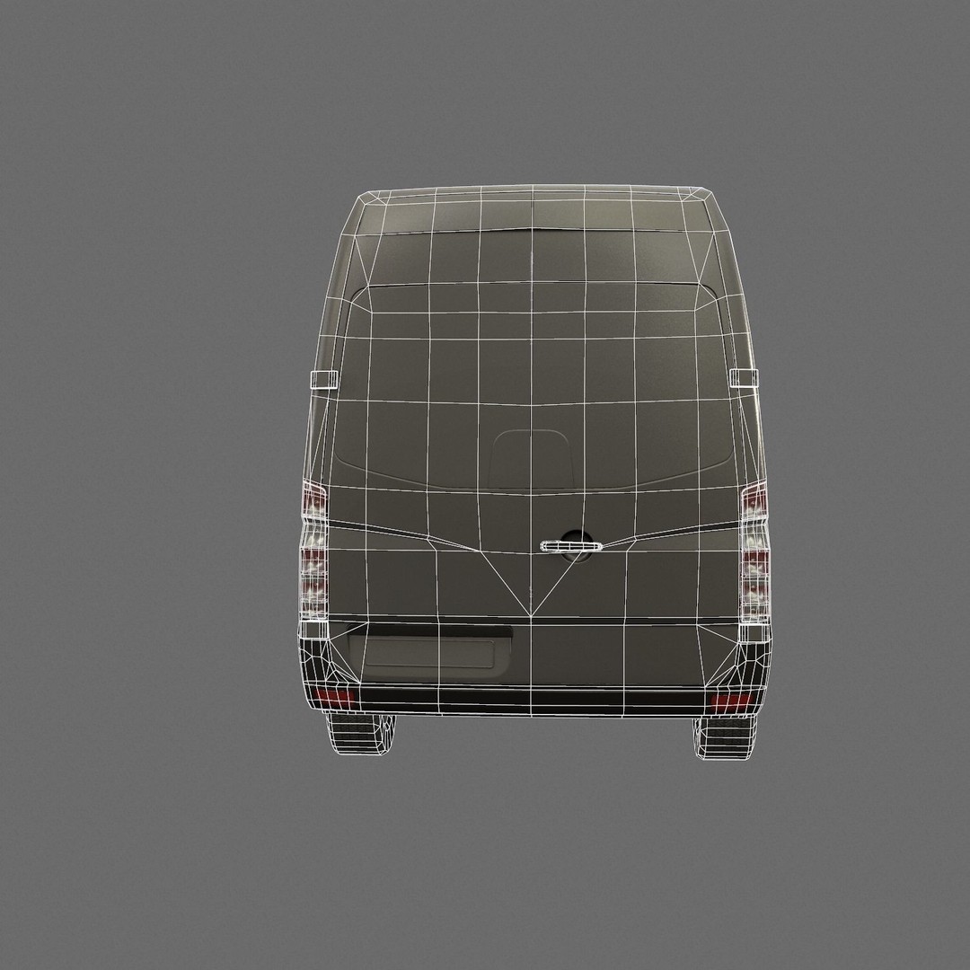 Delivery Van 3D Model – Low Poly Game Asset, FBX, PBR Textures - View 22