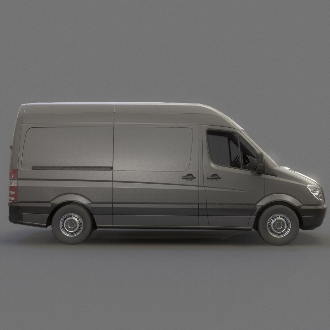 Delivery Van 3D Model – Low Poly Game Asset, FBX, PBR Textures - View 4