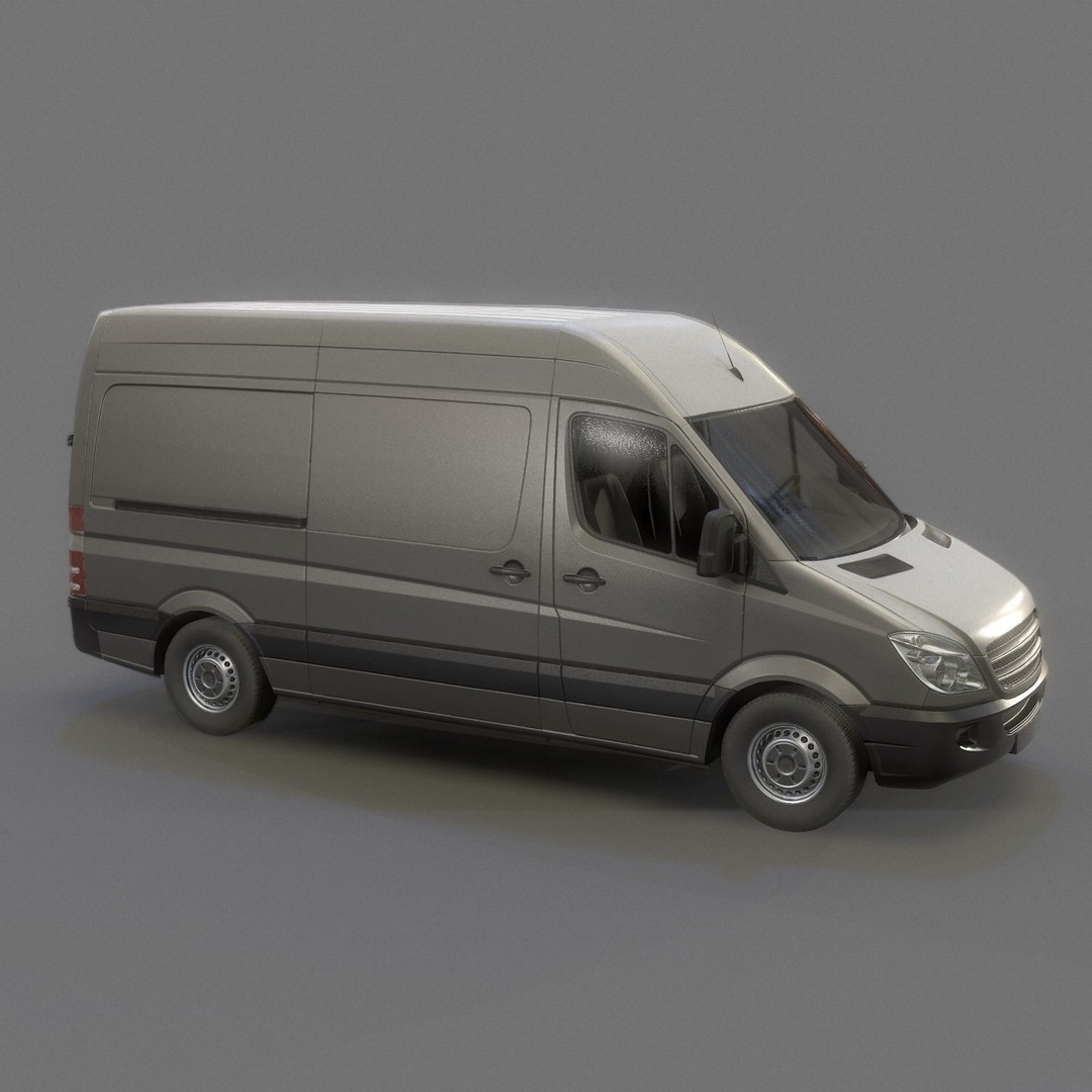 Delivery Van 3D Model – Low Poly Game Asset, FBX, PBR Textures - View 6