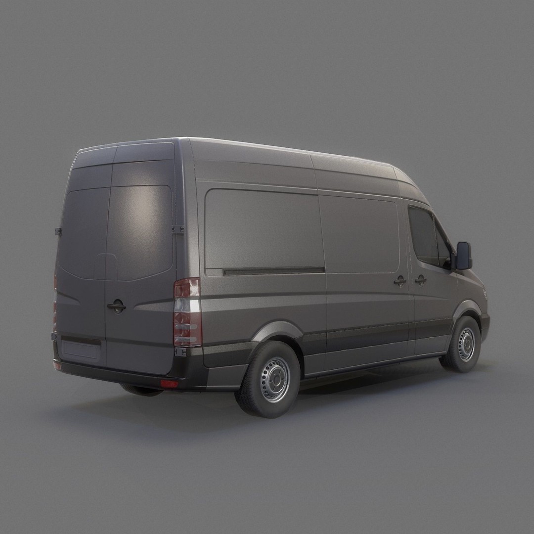 Delivery Van 3D Model – Low Poly Game Asset, FBX, PBR Textures - View 7