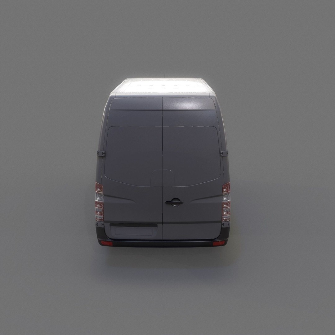 Delivery Van 3D Model – Low Poly Game Asset, FBX, PBR Textures - View 8
