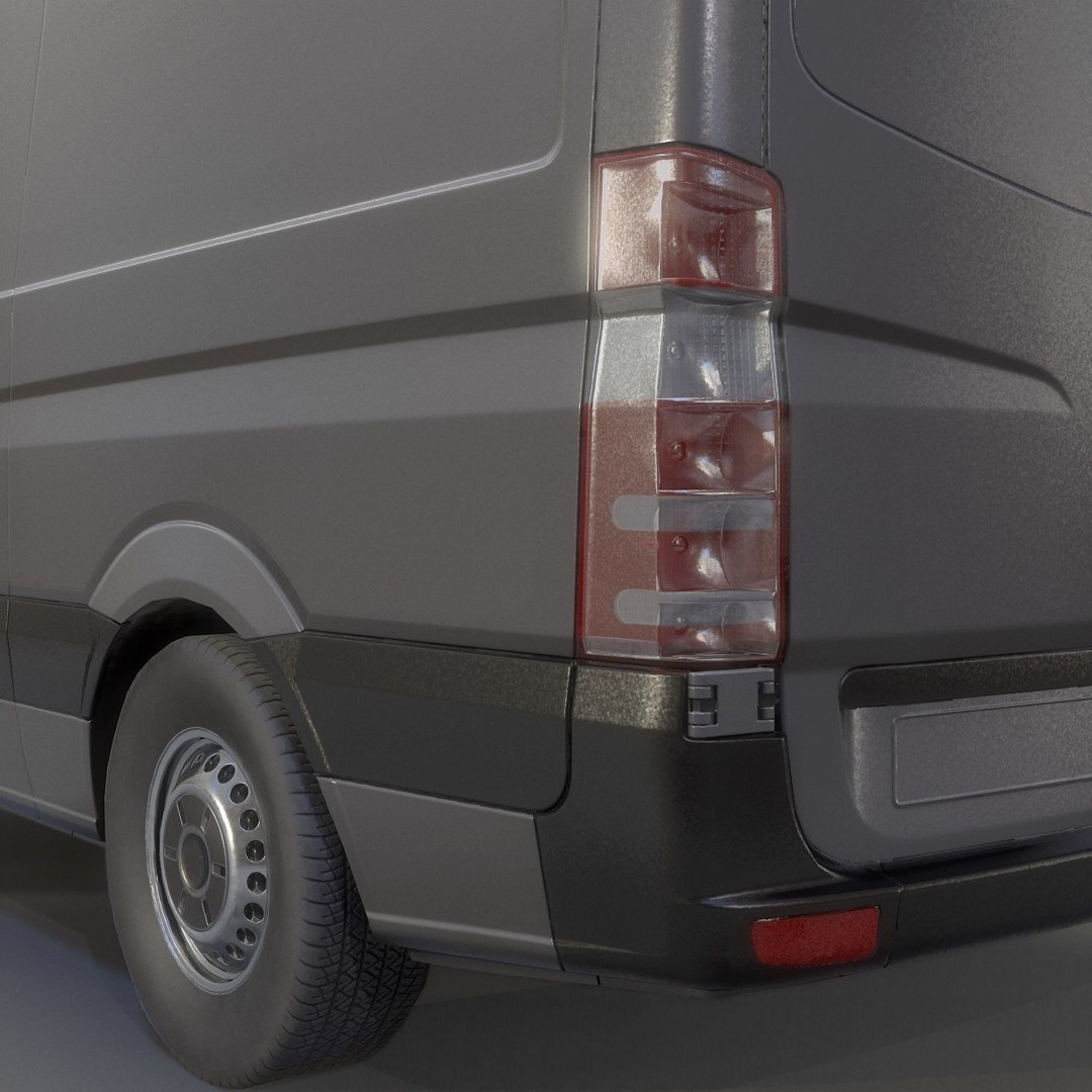 Delivery Van 3D Model – Low Poly Game Asset, FBX, PBR Textures - View 9