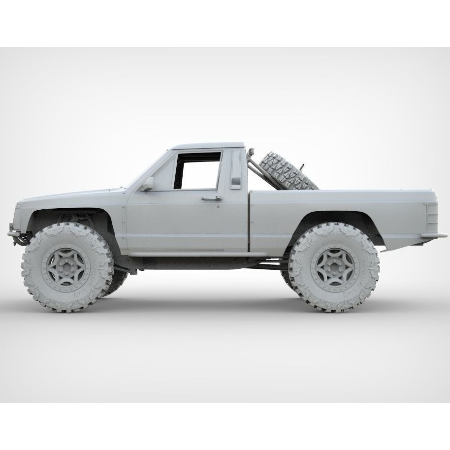 Jeep Comanche Zone Offroad 1994 3D Model – High Poly Truck with Textures - View 10