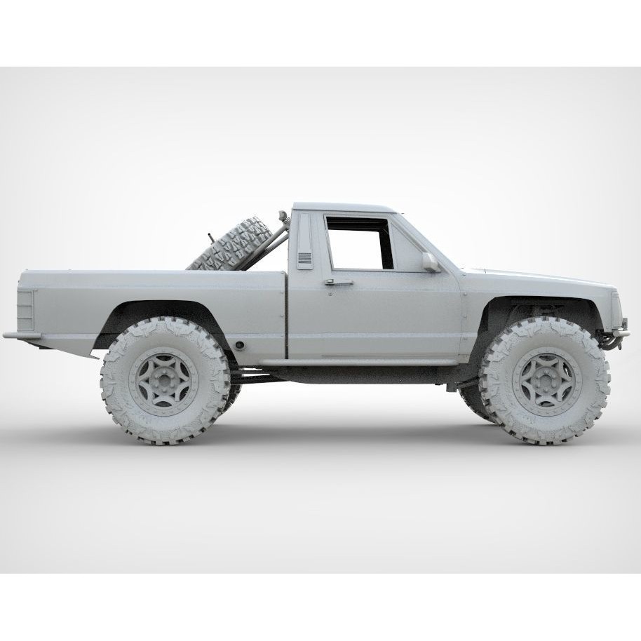Jeep Comanche Zone Offroad 1994 3D Model – High Poly Truck with Textures - View 11