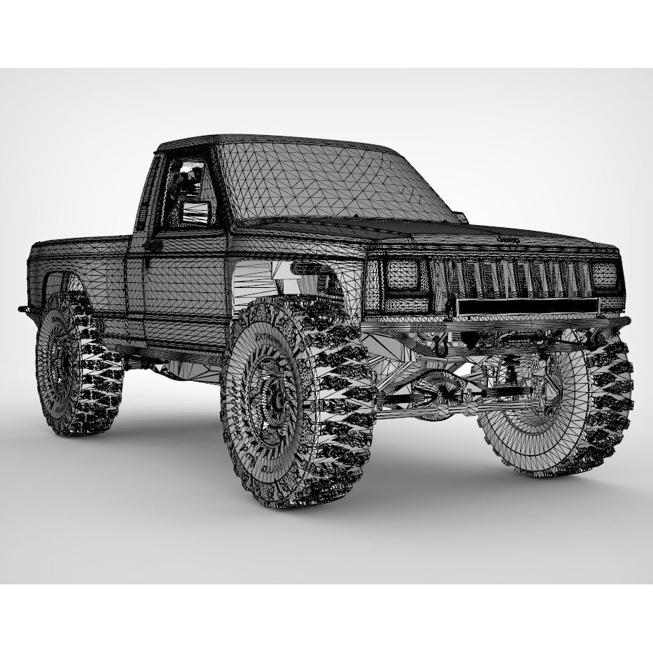 Jeep Comanche Zone Offroad 1994 3D Model – High Poly Truck with Textures - View 14