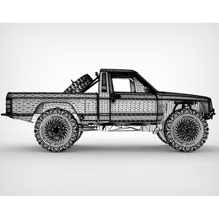 Jeep Comanche Zone Offroad 1994 3D Model – High Poly Truck with Textures - View 15