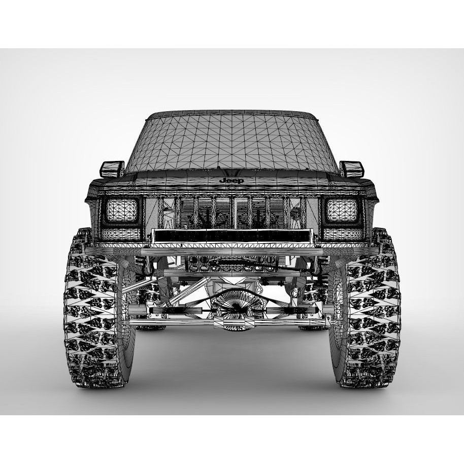 Jeep Comanche Zone Offroad 1994 3D Model – High Poly Truck with Textures - View 16